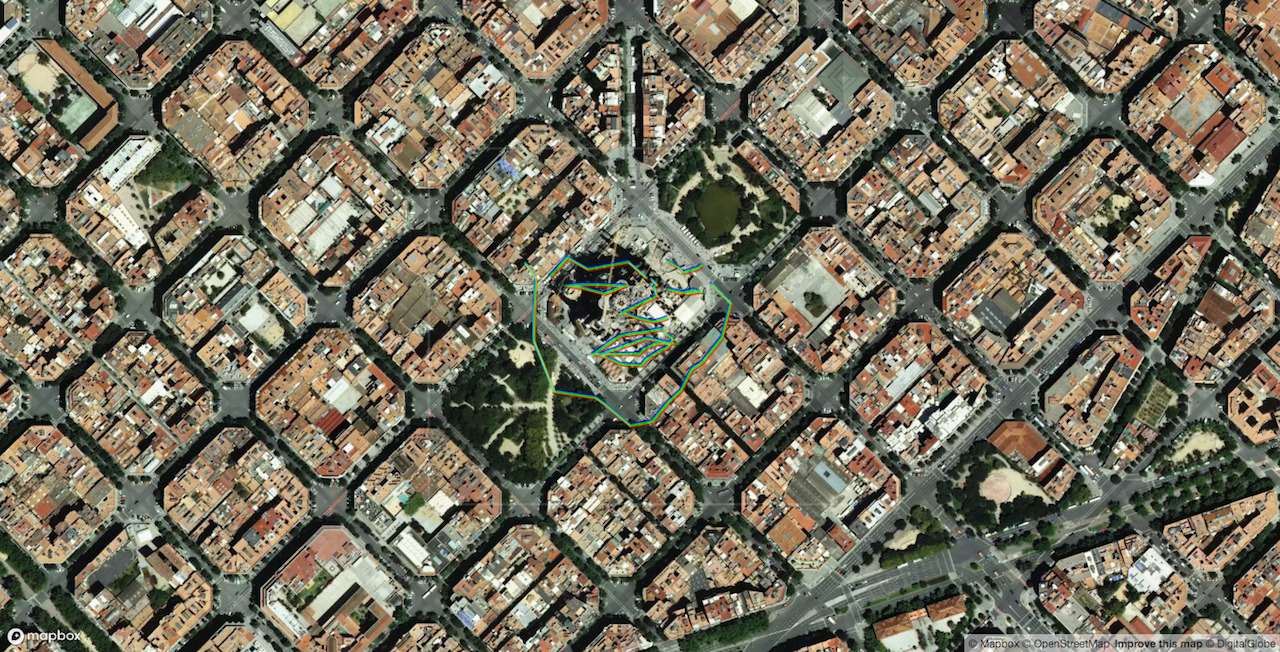 Face detected in the Gaudi's Sagrada Familia in Barcelona.